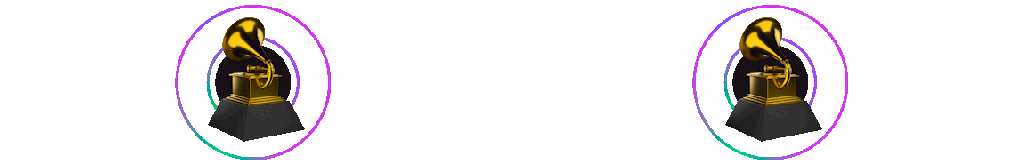 Latin Recording Academy Logo with GRAMMYs spinning next to it
